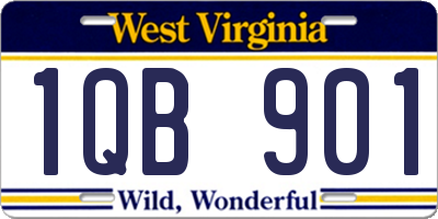 WV license plate 1QB901
