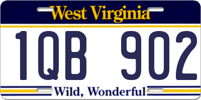 WV license plate 1QB902