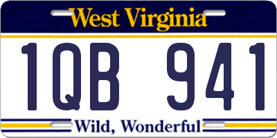 WV license plate 1QB941