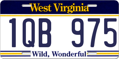 WV license plate 1QB975
