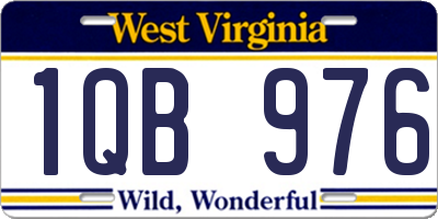 WV license plate 1QB976