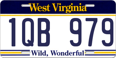 WV license plate 1QB979