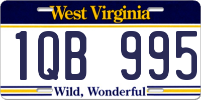 WV license plate 1QB995
