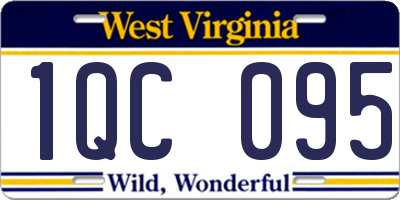 WV license plate 1QC095