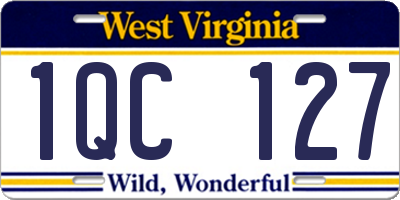 WV license plate 1QC127