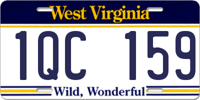 WV license plate 1QC159