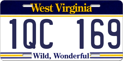 WV license plate 1QC169