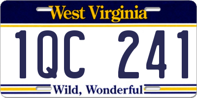 WV license plate 1QC241