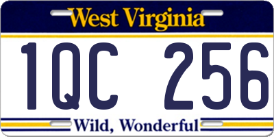 WV license plate 1QC256