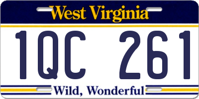 WV license plate 1QC261