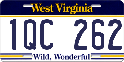 WV license plate 1QC262