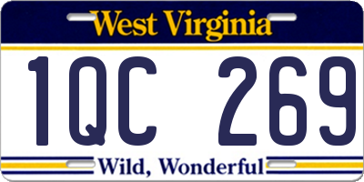 WV license plate 1QC269