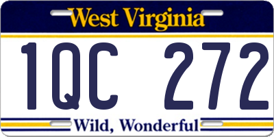 WV license plate 1QC272