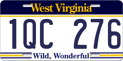 WV license plate 1QC276