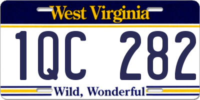 WV license plate 1QC282