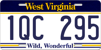 WV license plate 1QC295