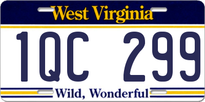 WV license plate 1QC299