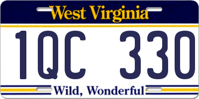 WV license plate 1QC330
