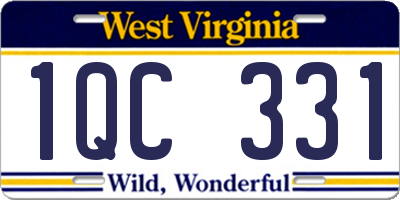 WV license plate 1QC331