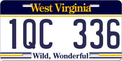 WV license plate 1QC336
