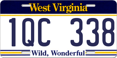 WV license plate 1QC338