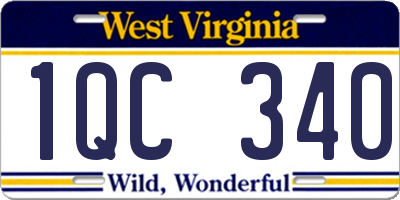 WV license plate 1QC340