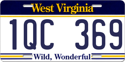 WV license plate 1QC369
