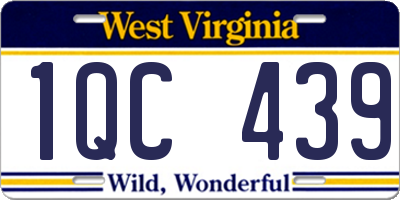 WV license plate 1QC439