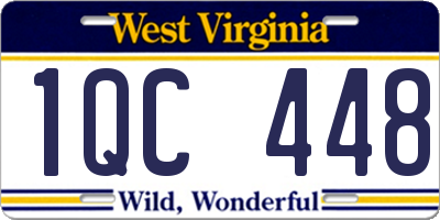WV license plate 1QC448
