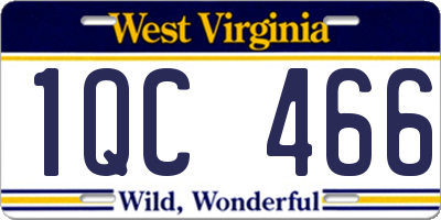 WV license plate 1QC466