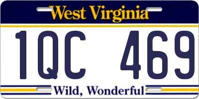 WV license plate 1QC469