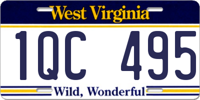 WV license plate 1QC495