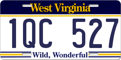 WV license plate 1QC527