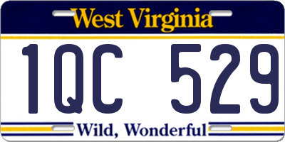 WV license plate 1QC529