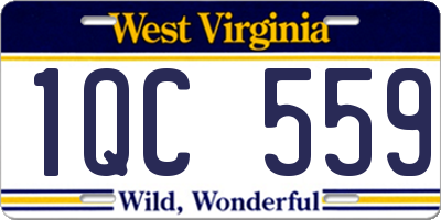 WV license plate 1QC559