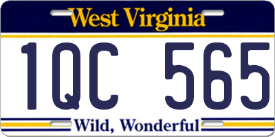 WV license plate 1QC565