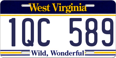 WV license plate 1QC589