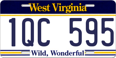 WV license plate 1QC595