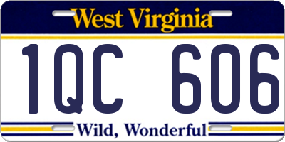 WV license plate 1QC606