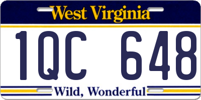 WV license plate 1QC648