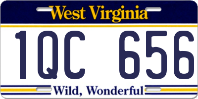 WV license plate 1QC656