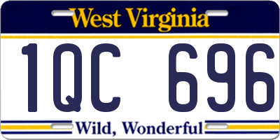 WV license plate 1QC696