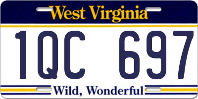 WV license plate 1QC697