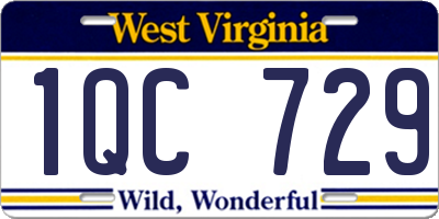 WV license plate 1QC729