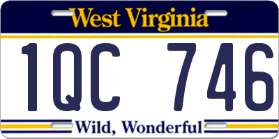 WV license plate 1QC746