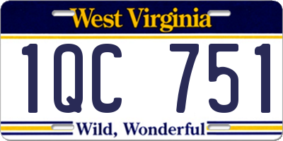 WV license plate 1QC751