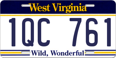 WV license plate 1QC761