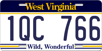 WV license plate 1QC766