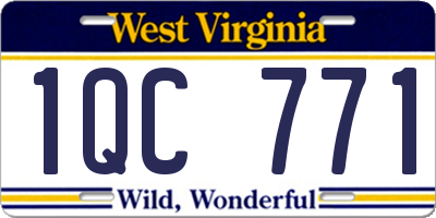 WV license plate 1QC771