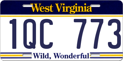 WV license plate 1QC773